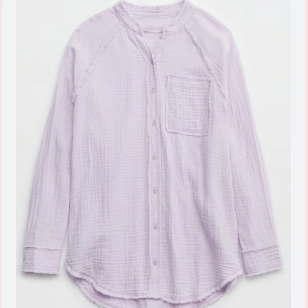 Aerie Pool-To-Party Cover Up Shirt